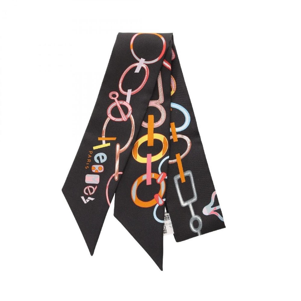 HERMES TWILLY DO RE BOUCLES  SILK SCARF 297386