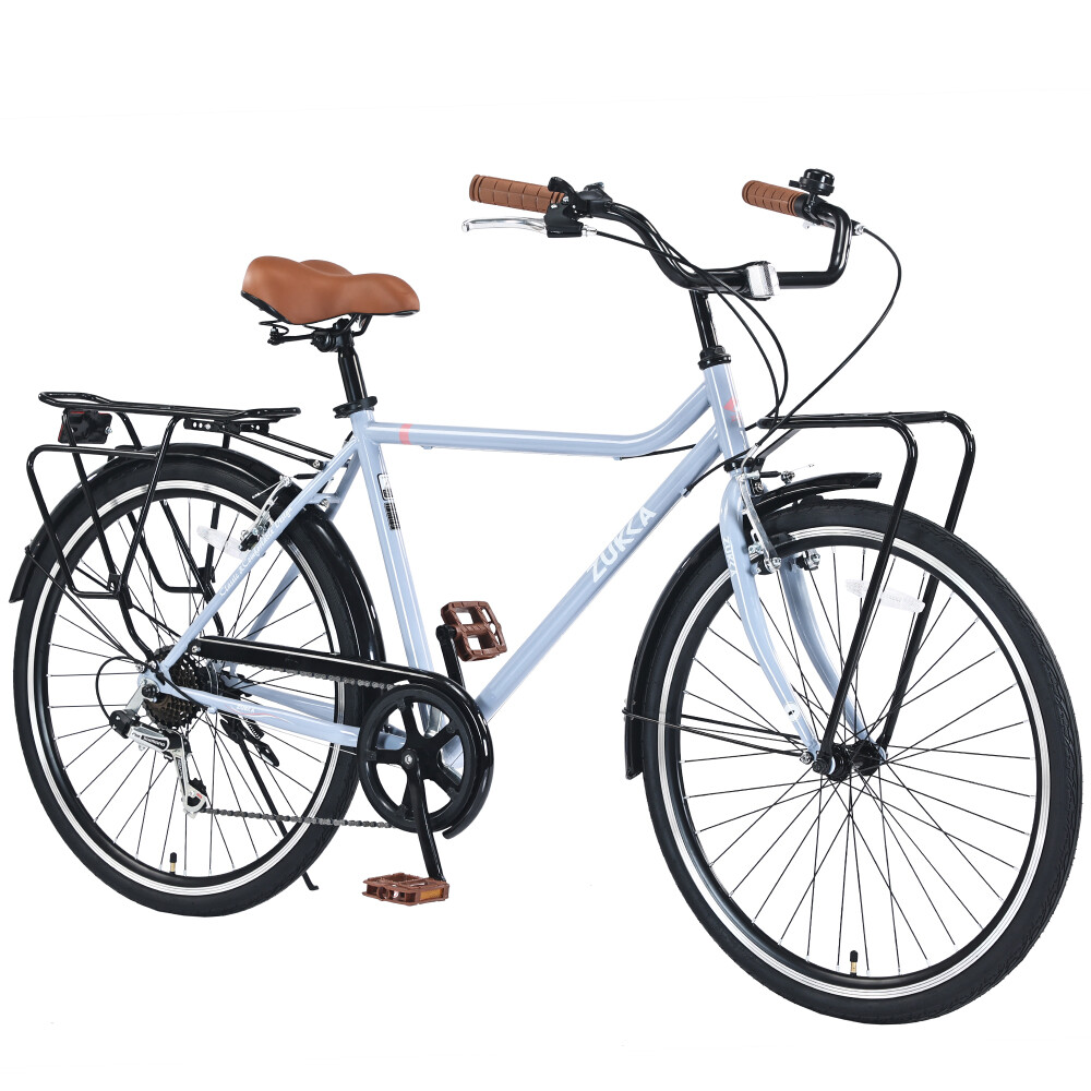 7-Speed Steel Frame Vintage Commuter Bike in Multiple Colors