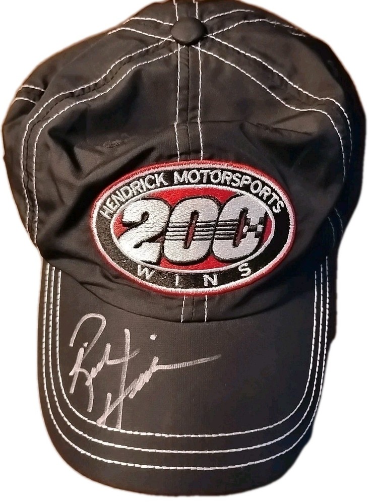 Nascar  Rick Hendrick AUTOGRAPHED Team Racing 200 Wins  Cap Hat Rare