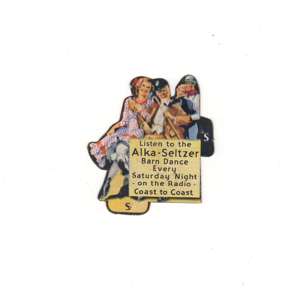 ALKA SELTZER Advertising Puzzle Piece Barn Dance Saturday on Radio Vintage