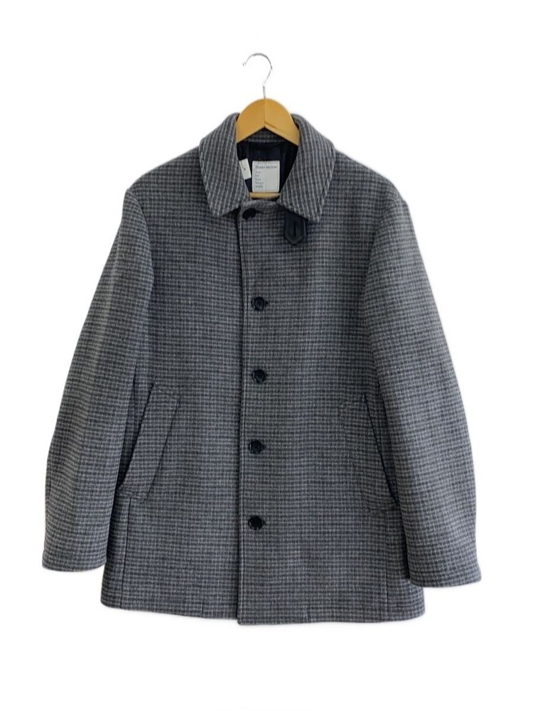Ships Peacoat/L/Wool/Gry/Check/114-45-0133// 7723