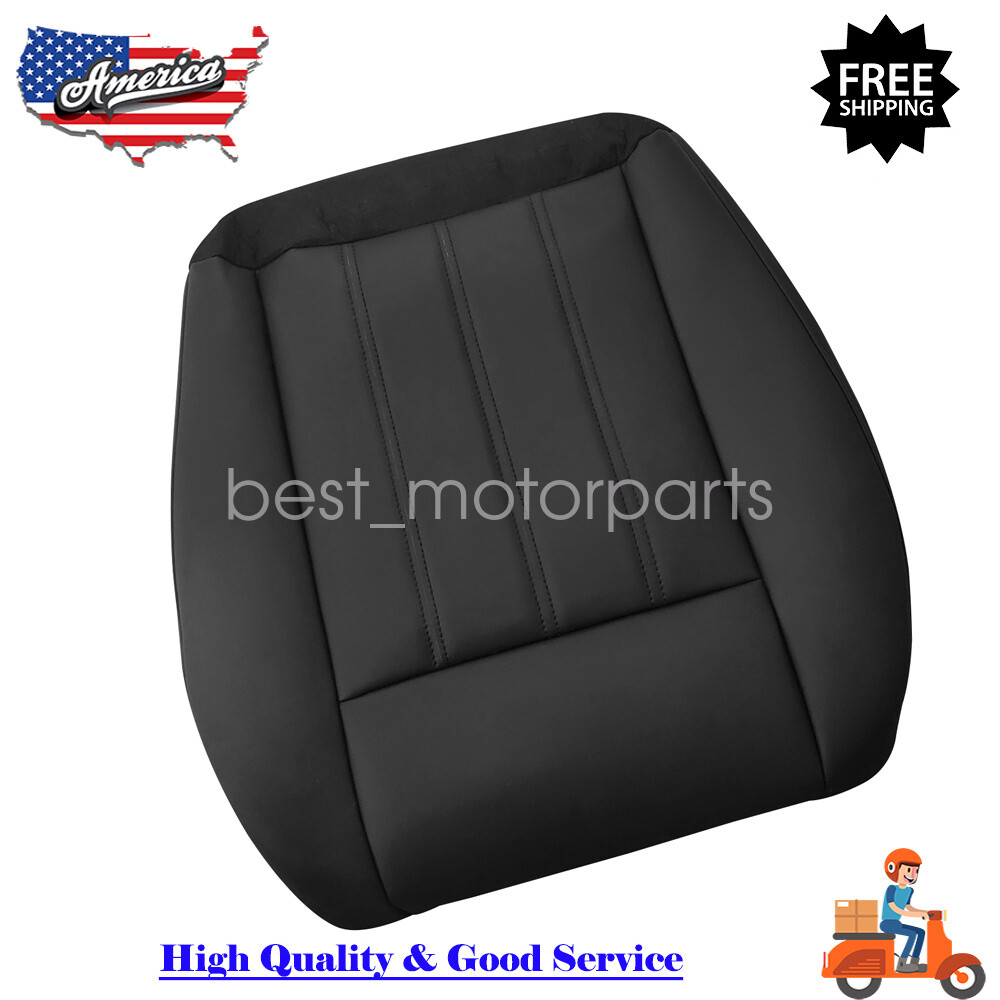 Front Driver Bottom Seat Cover Leather Black Fits For 2005-2010 Chrysler 300C