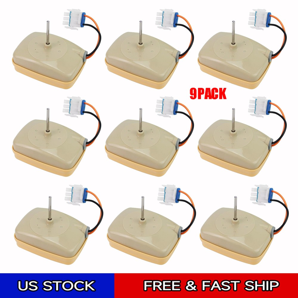 9 Pack WR60X10141 Refrigerator Freezer Evaporator Fan Motor Replacement for GE