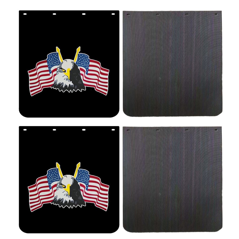 24x24 Heavy Duty Semi Truck Mud Flaps Set of 4 Black Trailer Mudguards  