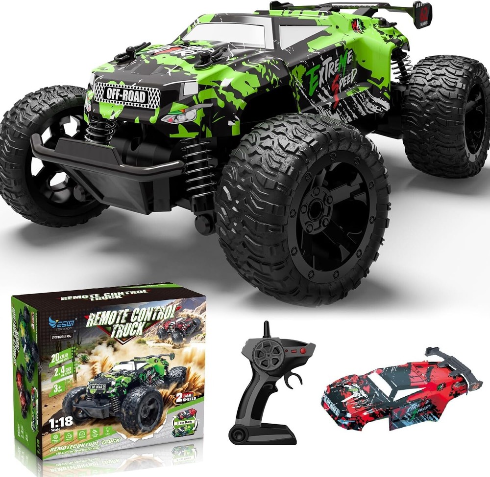 1:18 Fast RC Cars for Adults 40+ KM/H High Speed Remote Control Truck 4WD New