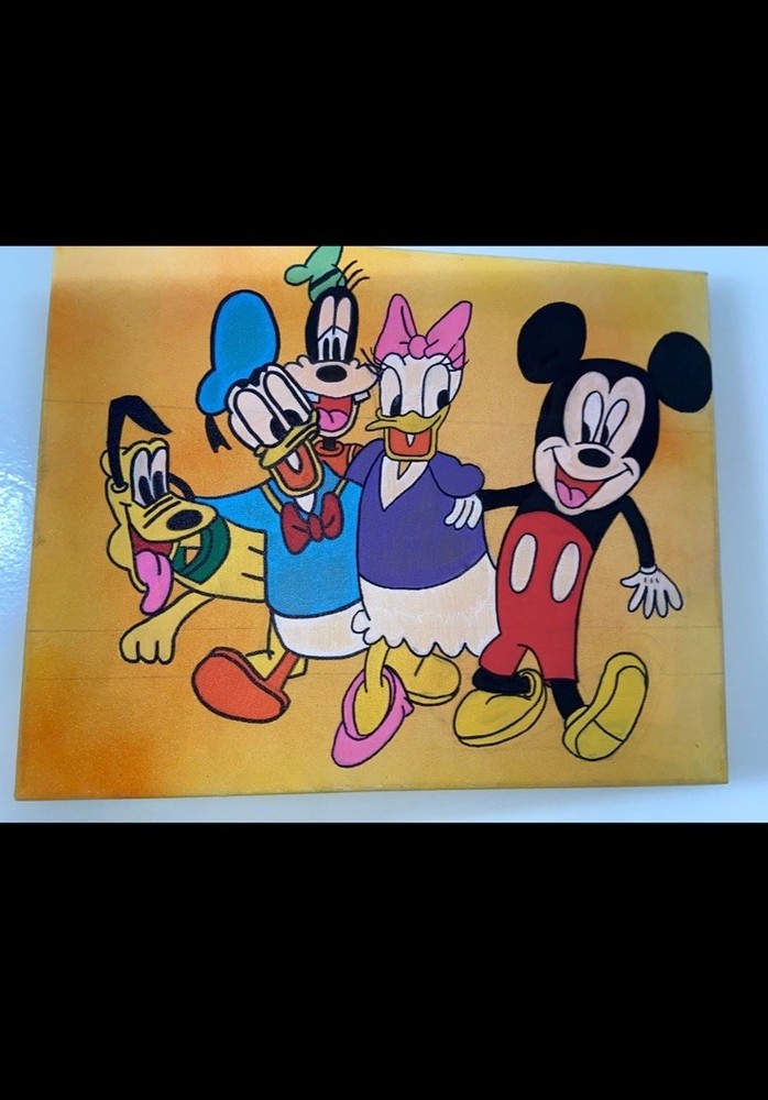 Disney playhouse hand-painted 16x20 canvas wall art