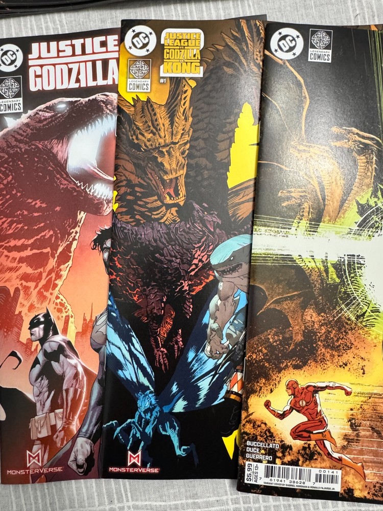 Justice League vs Godzilla vs Kong 2 - 3 Issue Comic Bundle  