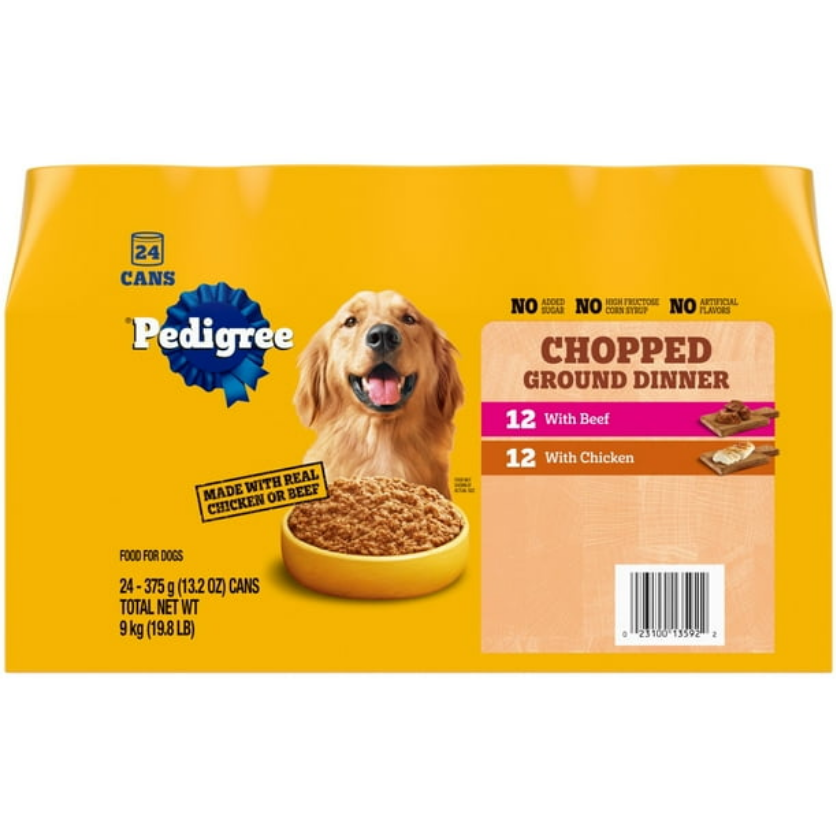 Pedigree Chicken & Beef Wet Dog Food 13.2 Oz Cans 24 Pack