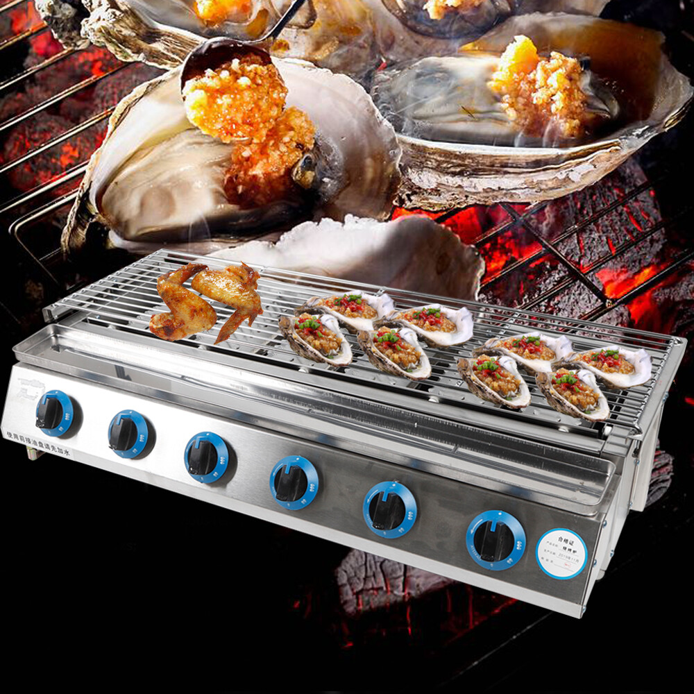 6?BBQ?Grill?w/?Sear?and?Side?Burners?Cabinet?Style?Stainless?Steel?Gas?Griller