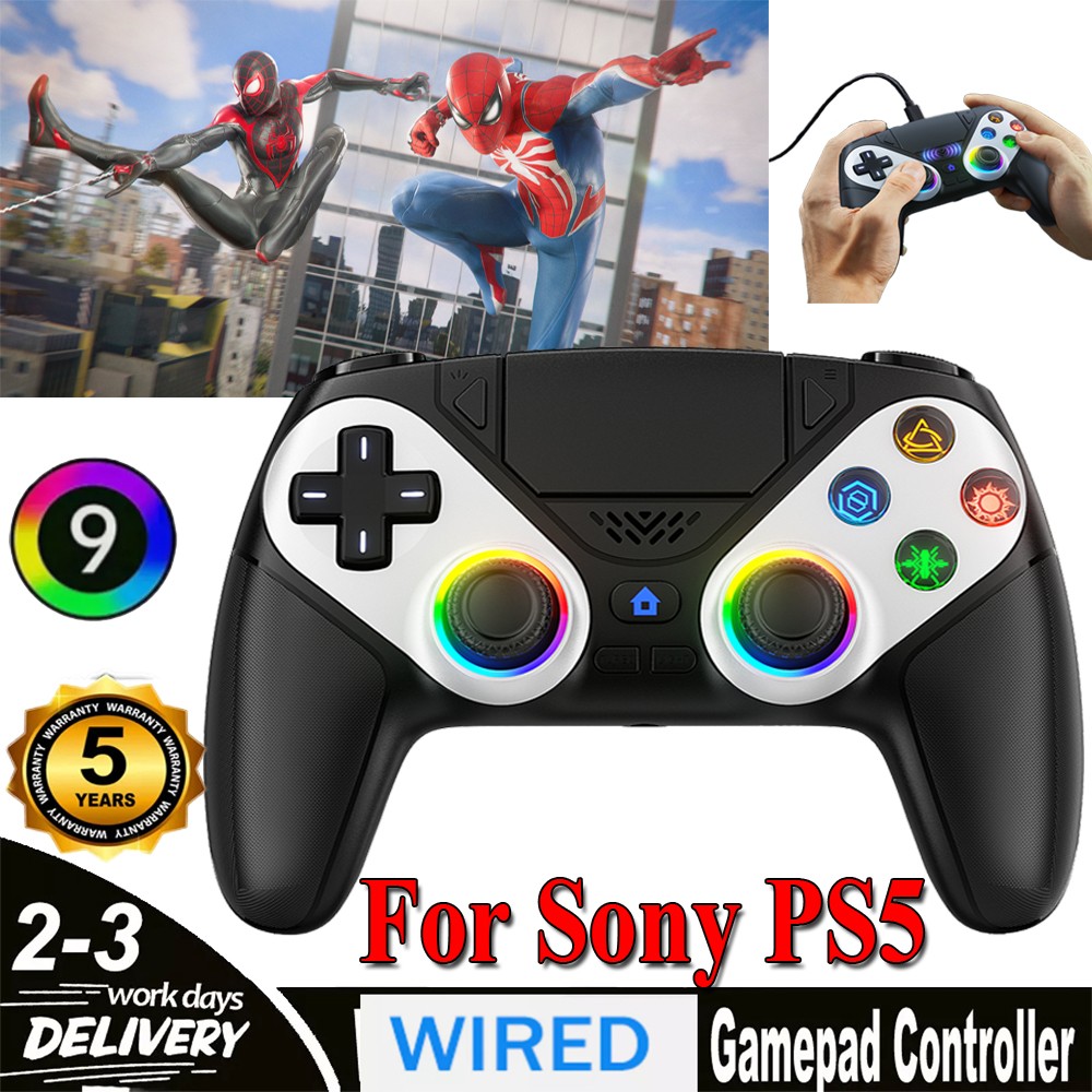 🔥Works🔥 For Sony Playstation 5 PS5 DualSense Wireless Black Controller w/Flash
