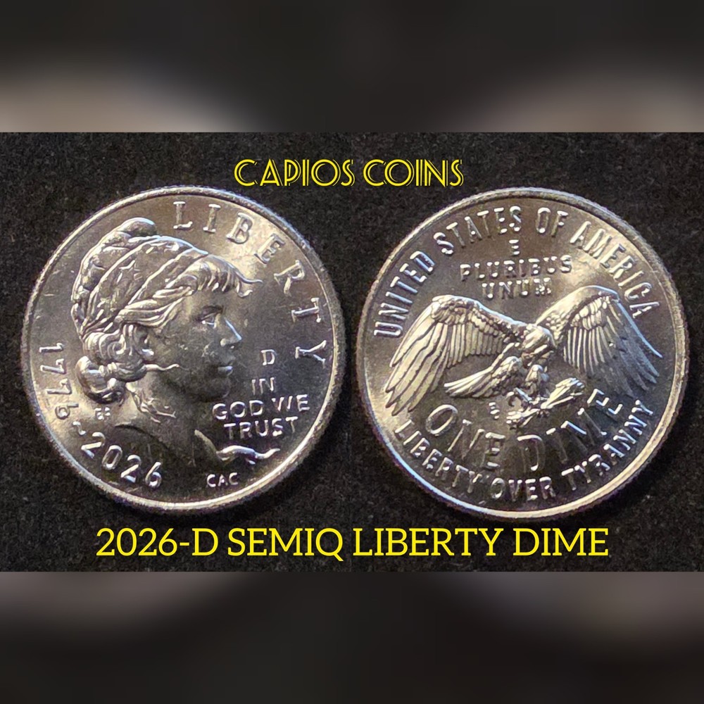 (1-COIN) 2026-D SEMIQ LIBERTY DIME FROM ORIGINAL BANK ROLL!