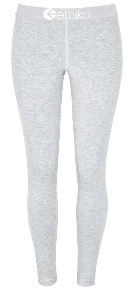 Ethika Women’s Leggings. (WLLP8000). Light Heather Grey. Large. NIB
