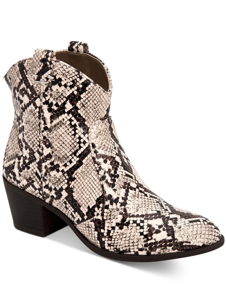 STYLE & COMPANY Womens Beige Skin Pull-On Straps Mykenna Almond Booties 6.5 M