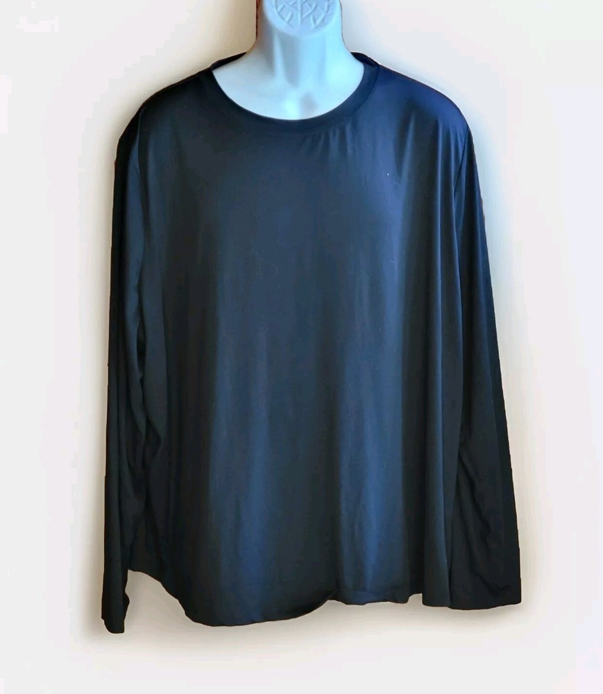 Fabletics Black Lightweight Long Sleeve Pullover Activewear Top Women's Size 4XL