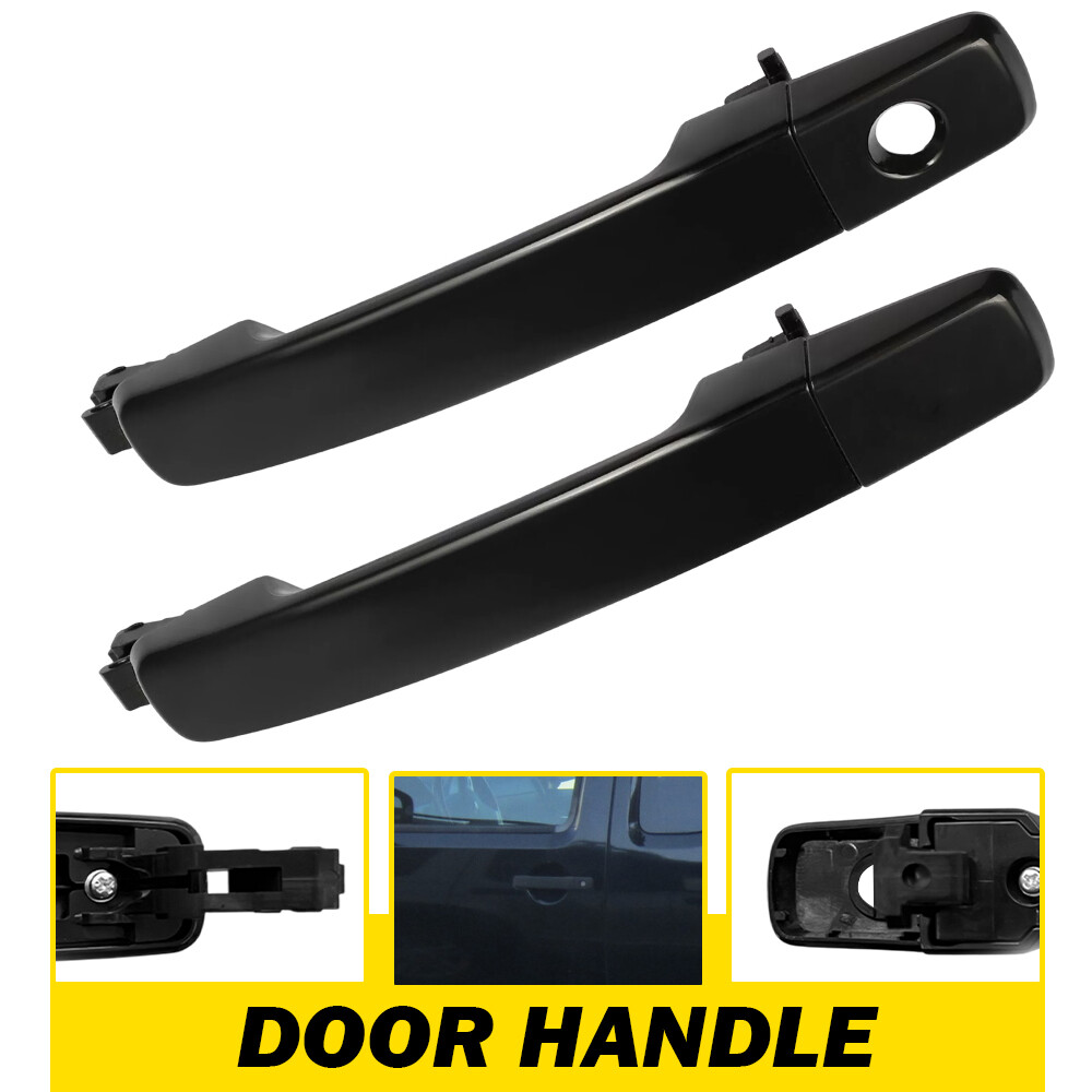Exterior Door Handle Replacement For 2005-2008 Nissan Frontier Smooth Black Front Left or Right Side