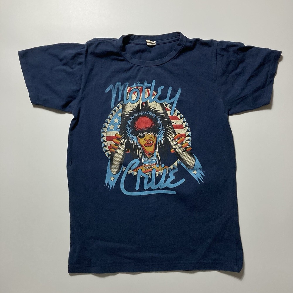 vintage motley crue rock band tee size small