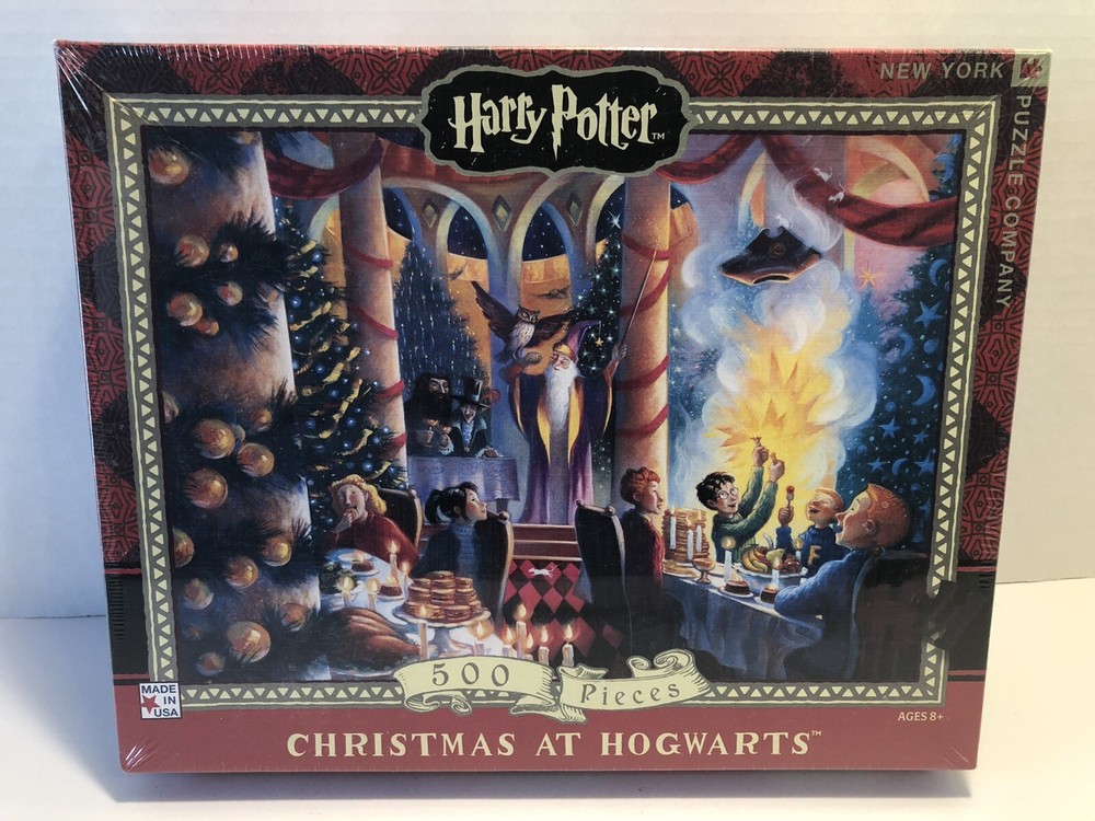 Harry Potter Christmas at Hogwarts 500-Piece Jigsaw Puzzle by New York Puzzle Co