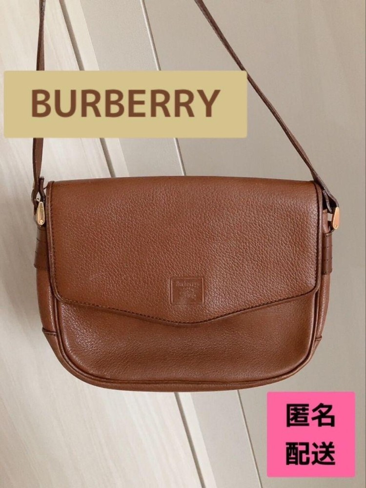 Burberry Shoulder Bag Nova Check Leather Brown Authentic F1104117