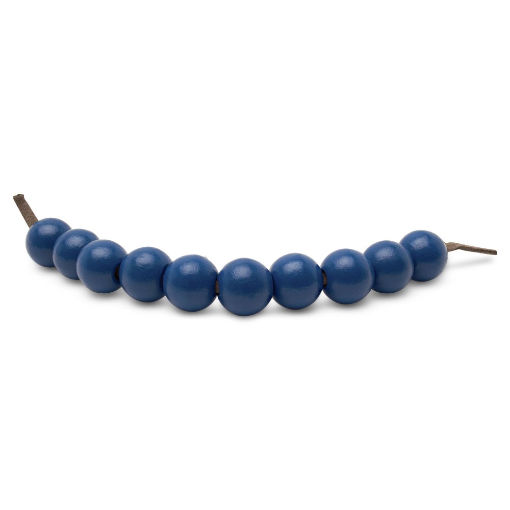 Blue 1/2 Inch Wooden Beads with 3mm Hole for DIY Jewelry and Crafts by Woodpeckers
