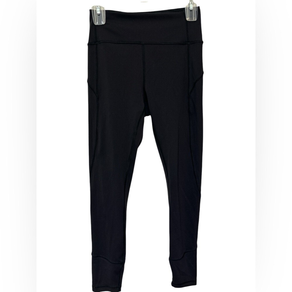 Lulmon Black High Waist 7/8 Yoga Leggings for Women