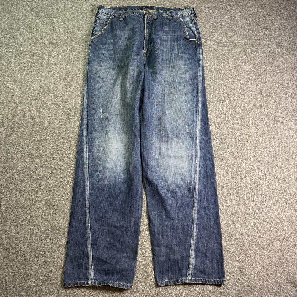 Vintage Sean Jeans Mens 38T Baggy Wide Leg Hip Hop Y2K Grunge Style