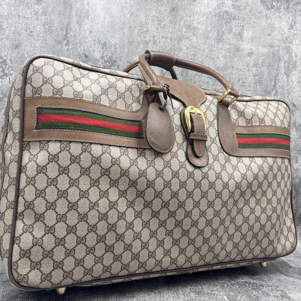 GUCCI Sherry Line GG Boston Bag in Luxe Handcrafted Leather with Iconic Hardware