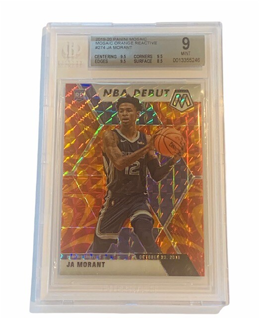 Ja Morant Rookie RC 2019-20 Mosaic Orange Reactive #274 sp BGS 9 insert Memphis