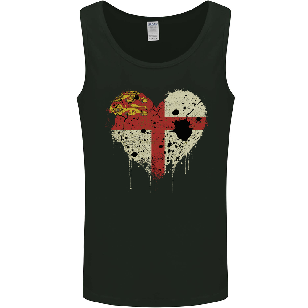 Love Flag Sark Football Mens Vest Tank Top