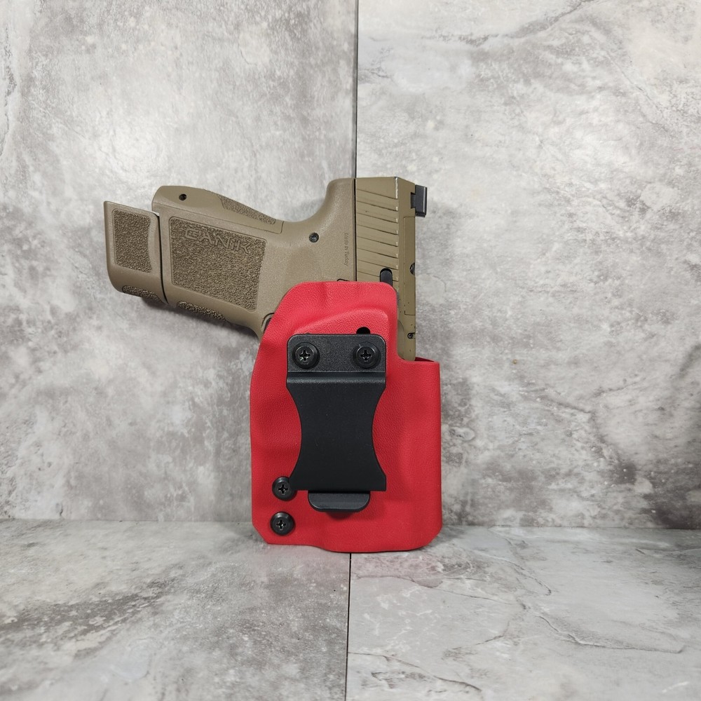 Custom IWB Holster with FOMI Clip in EMT Red for Your Model