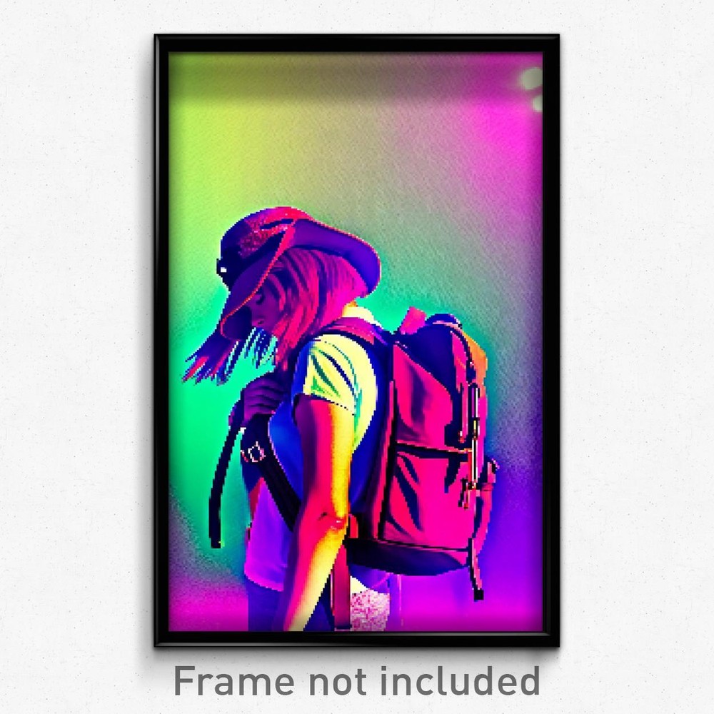 8-Bit Pixel Art Sentimental Backpack Psychedelic Gaming Poster  