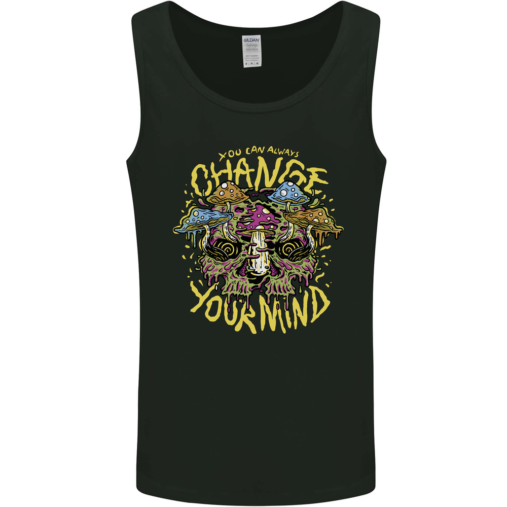 Change Your Mind Magic Mushrooms LSD Mens Vest Tank Top