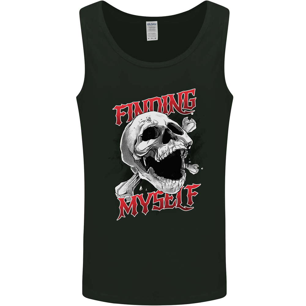 Finding Myself Skull Mens Vest Tank Top
