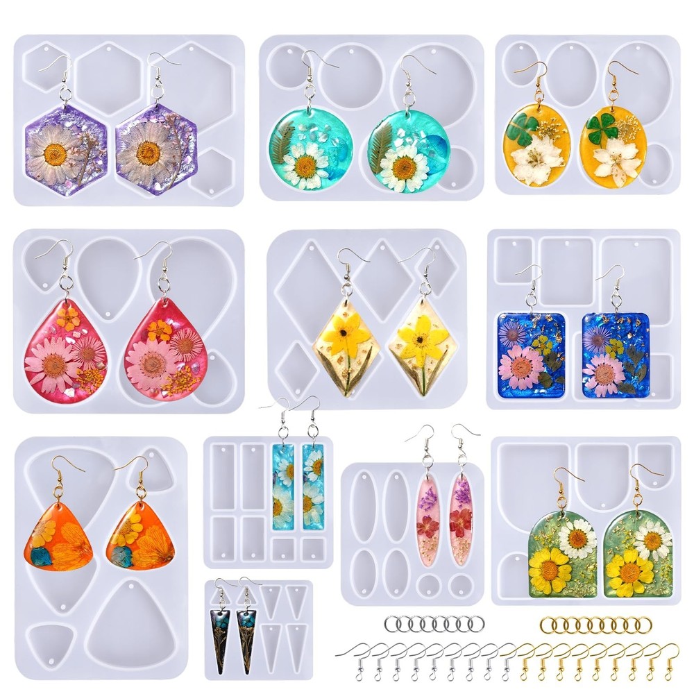 LET'S RESIN 171-Piece Resin Jewelry Making Kit with Earring Molds and Supplies