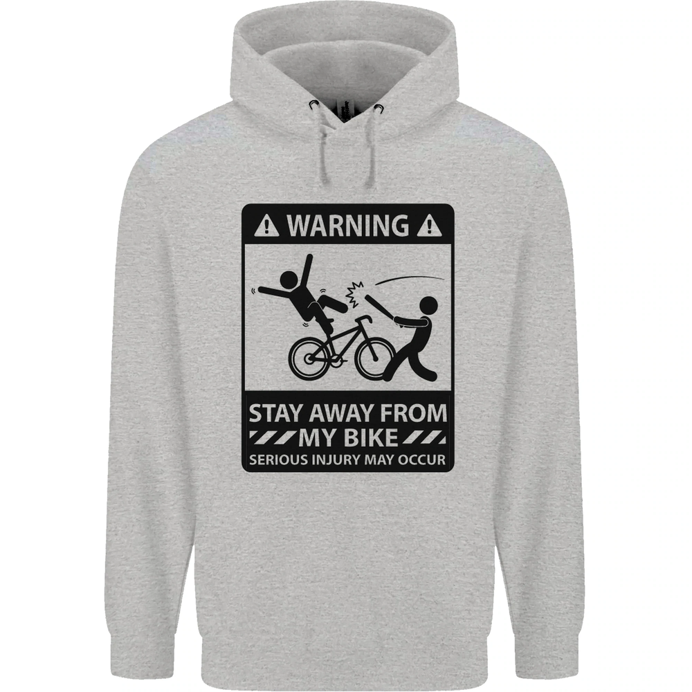 Stay Away From My Bike Cycling Cyclist Mens 80% Cotton Hoodie