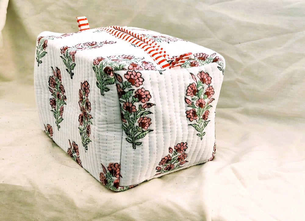 quilted Cosmetic Pouch Handmade Makeup Bag Travel Cosmetic Bag Quilted Toiletry