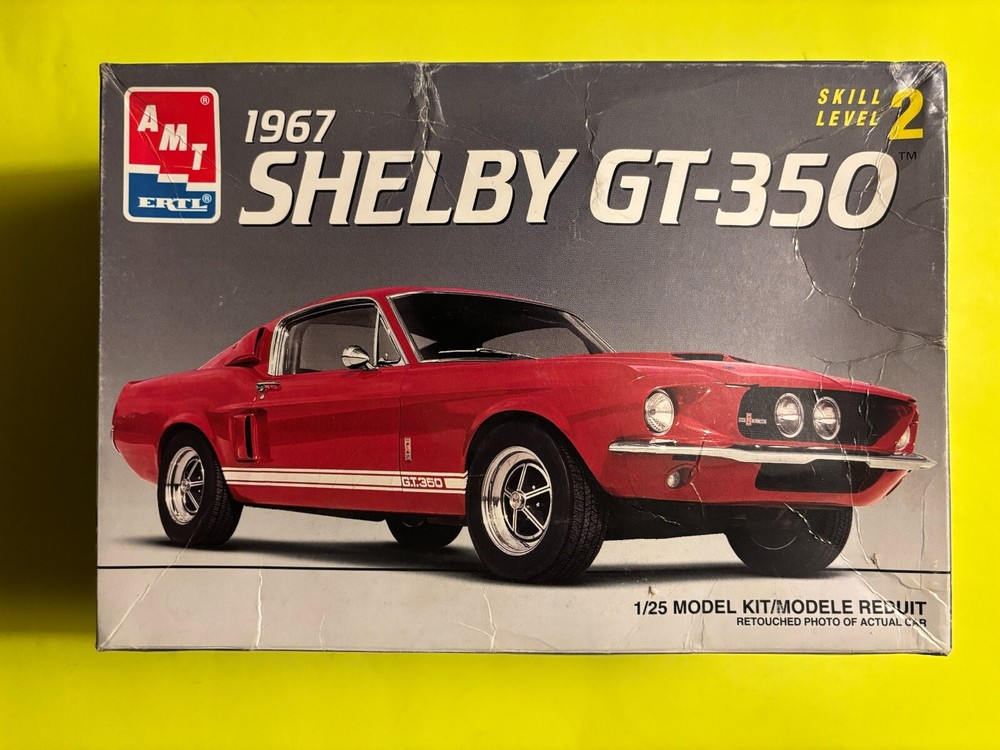 1967 FORD MUSTANG SHELBY GT-350 MODEL KIT  AMT ERTL 1/25 SCALE NEW COOL LOOK!!!!