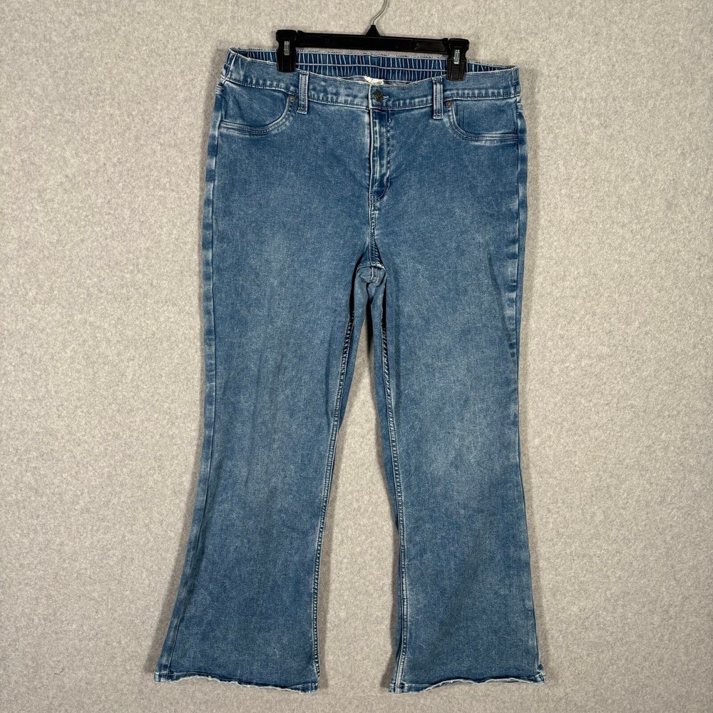 Aerie Bootcut Jeans Womens XL Bareback Acid High Rise Stretch Western 70s Retro