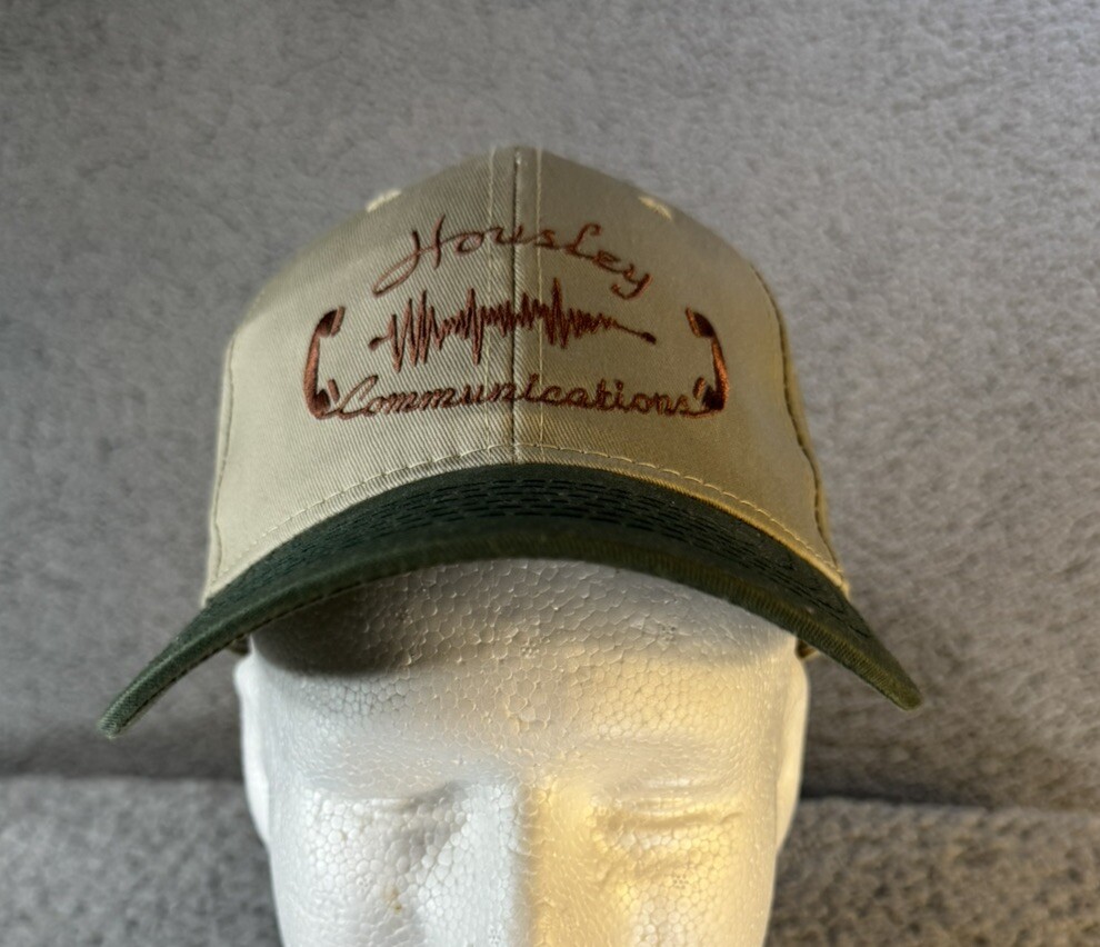 Housley Communication FTTP Network Buildout Tan Snap Back Cap Hat Unworn Clean