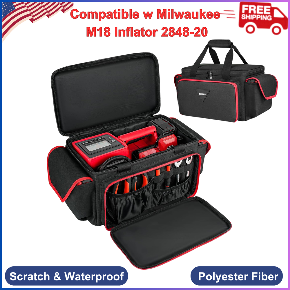 Air Compressor Bag Compatible w Milwaukee M18 Inflator 2848-20 (Bag Only) Fabric