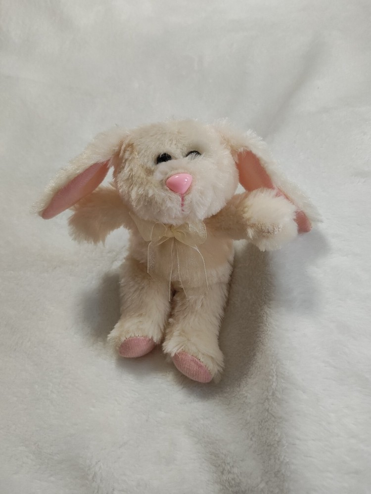 Greenbrier International Beige Pink Bunny Rabbit Plush 8