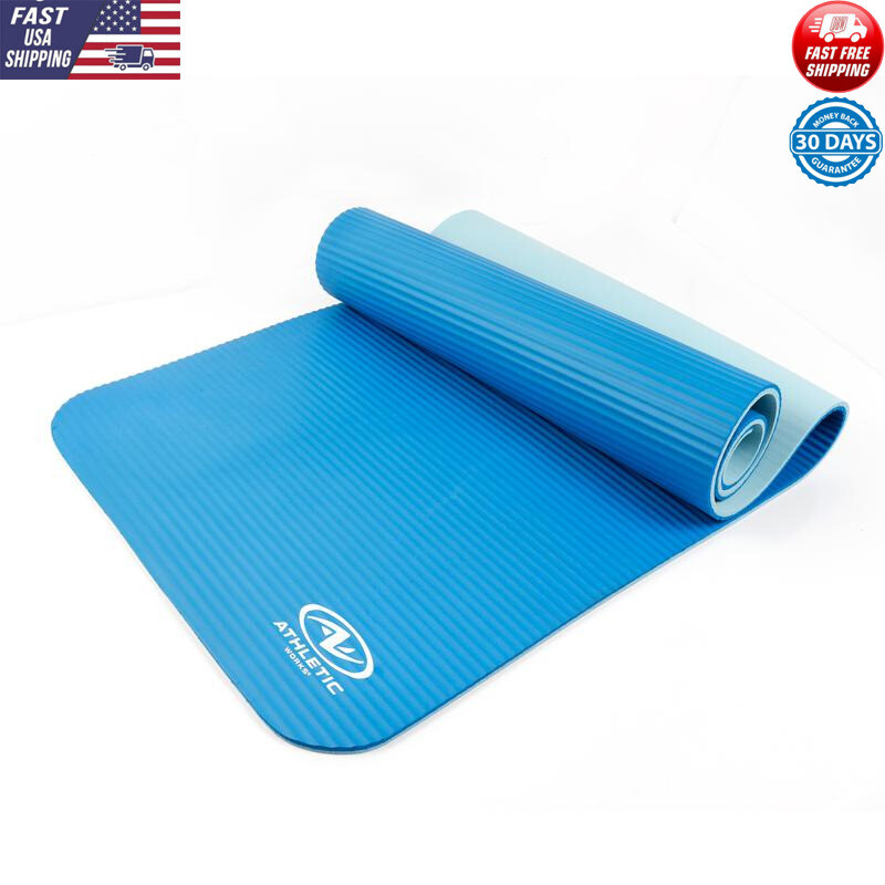 Extra Thick Foldable NBR Foam Fitness Mat with Carry Strap Slip Resistant for Home Use