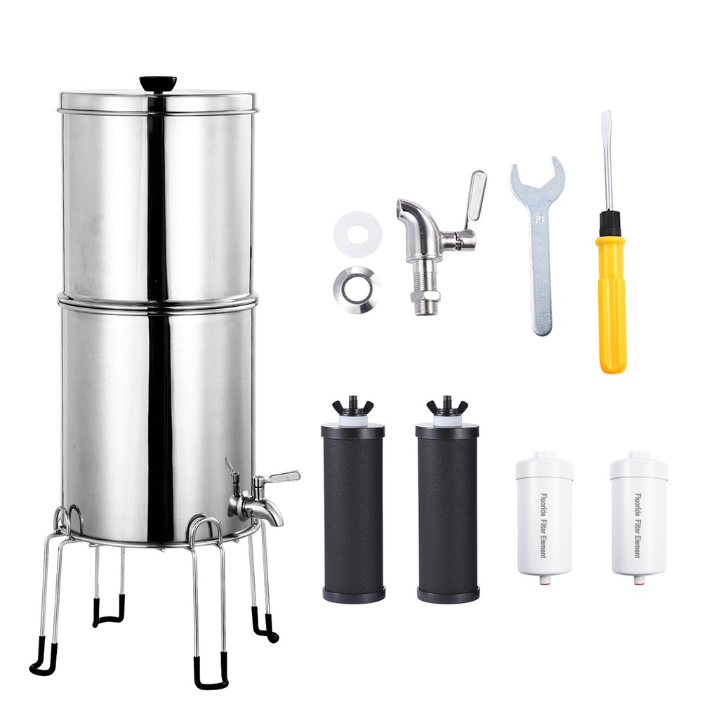 8-Stage Ultra-Filtration Water Filter Stainless Steel Countertop System
