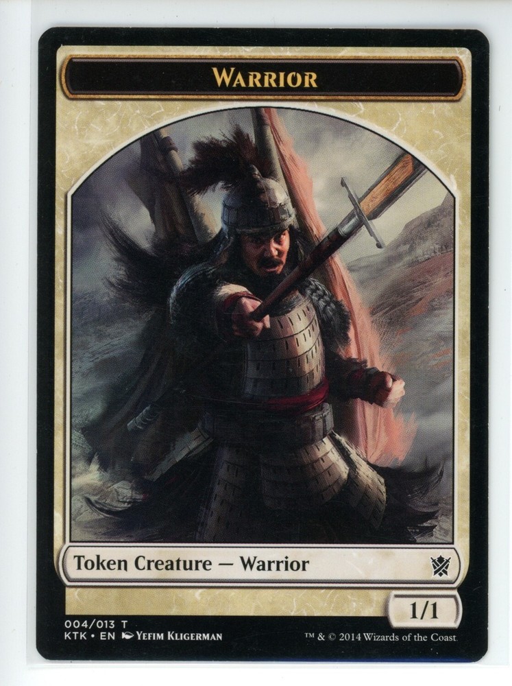 Warrior Token Pike 1/1 Khans of Tarkir KTK LP MTG Magic  