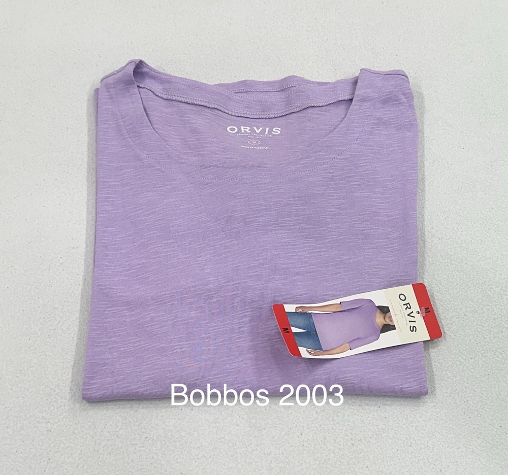 Orvis women's Classic Collection Crew Neck T-Shirt, Purple, Size M