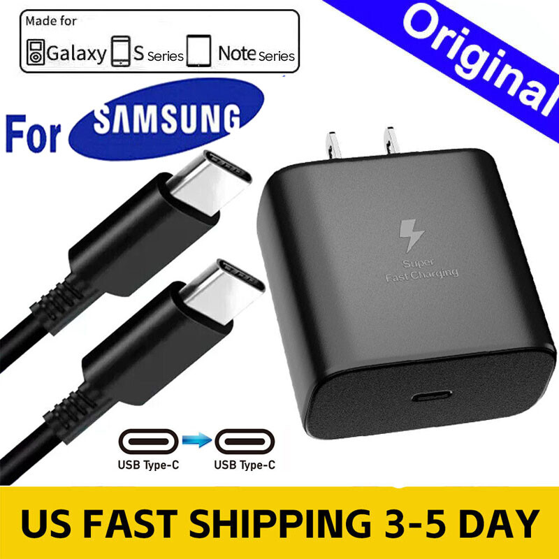 Original 45W USB C Fast Wall Charger 6FT Cable For Samsung S25 S24 S23 S22 Ultra