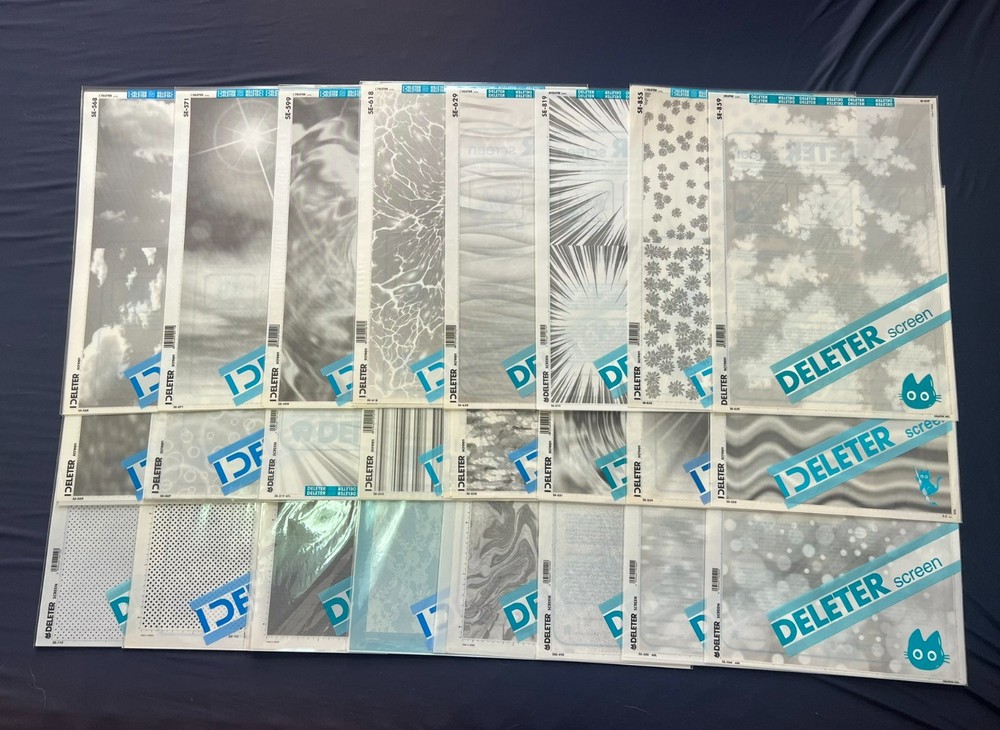 DELETER Screentone set of 27 Dot Patterned Comic Manga Illustration Tool