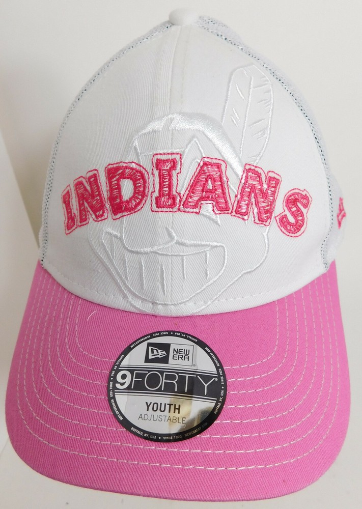 Cleveland Indians Youth Hat Girl Pink aprox 4-6 New Era Now Guardians Cap