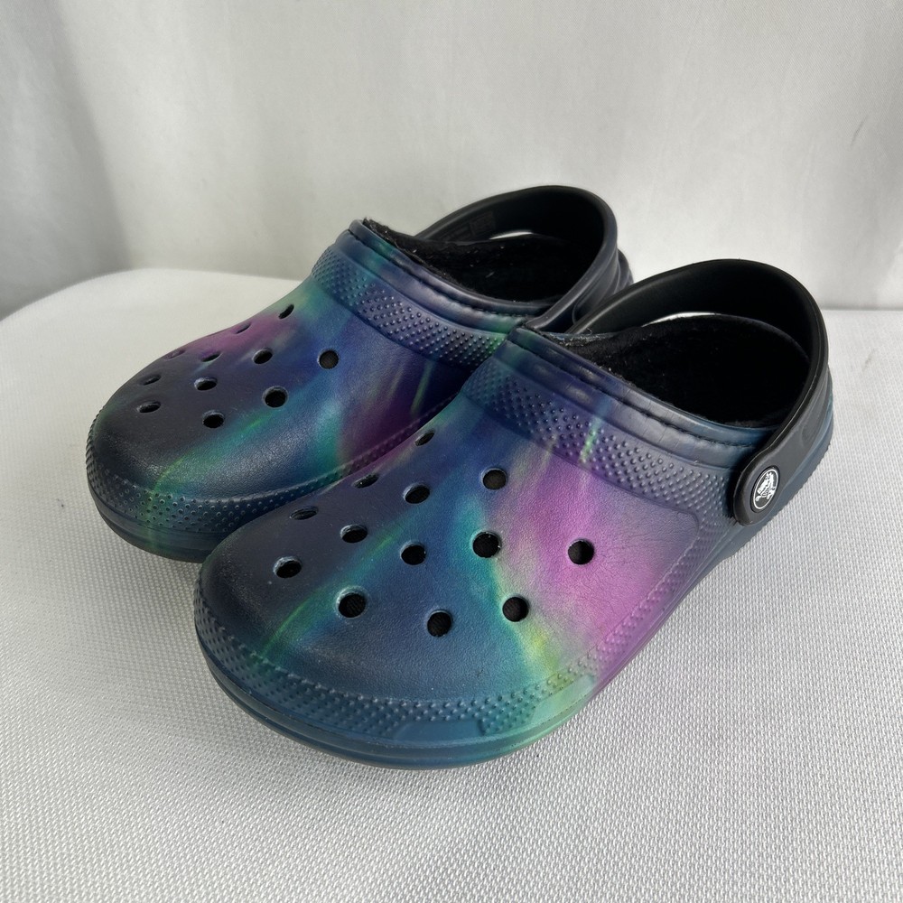 Crocs Multi Color Tie Dye Sherpa Lined W6 M4  Fleece Clog