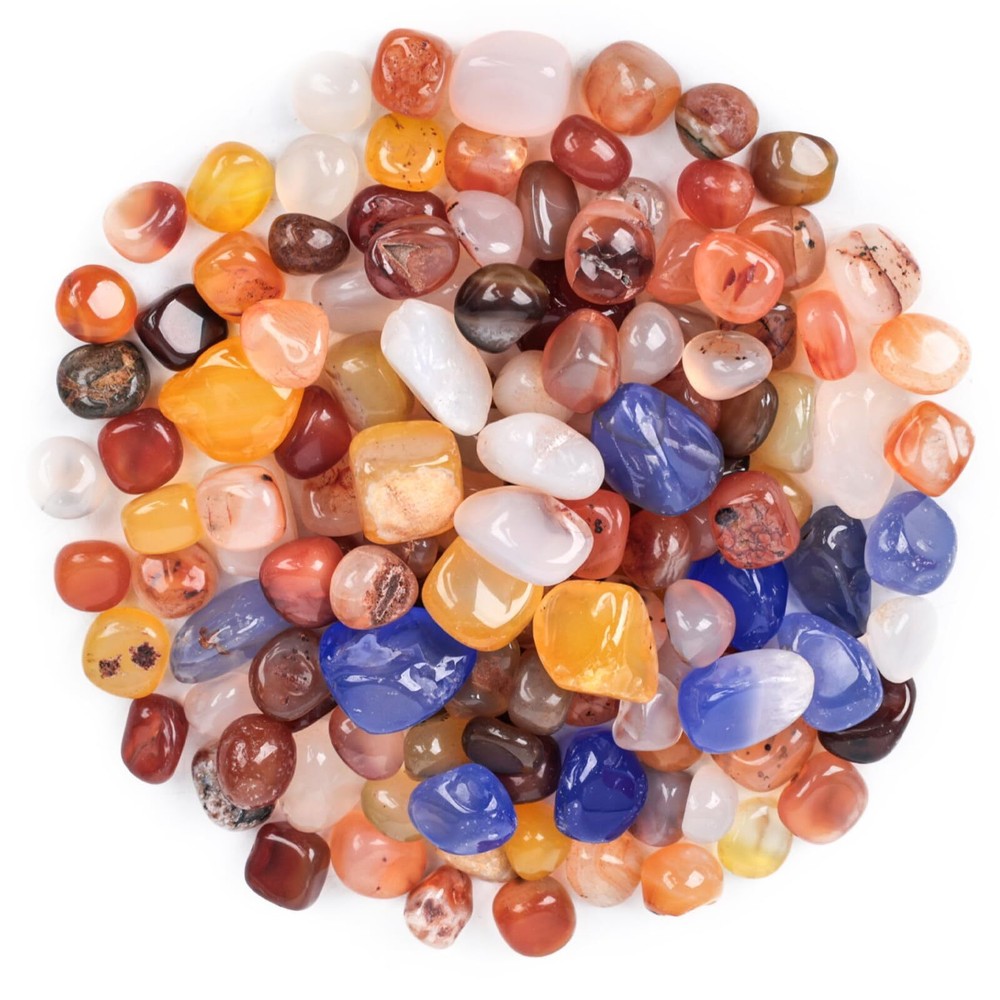 1LB Rocks for Plants Indoor Polished Stones Handpicked Natural Tumbled Small