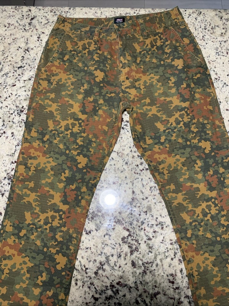 Obey Camo Cargo Pants Men's 30x31 Olive Green Military Style